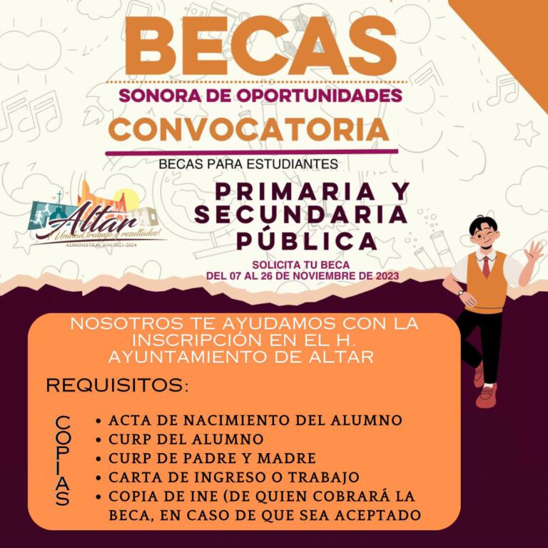 CONVOCATORIA BECAS SONORA