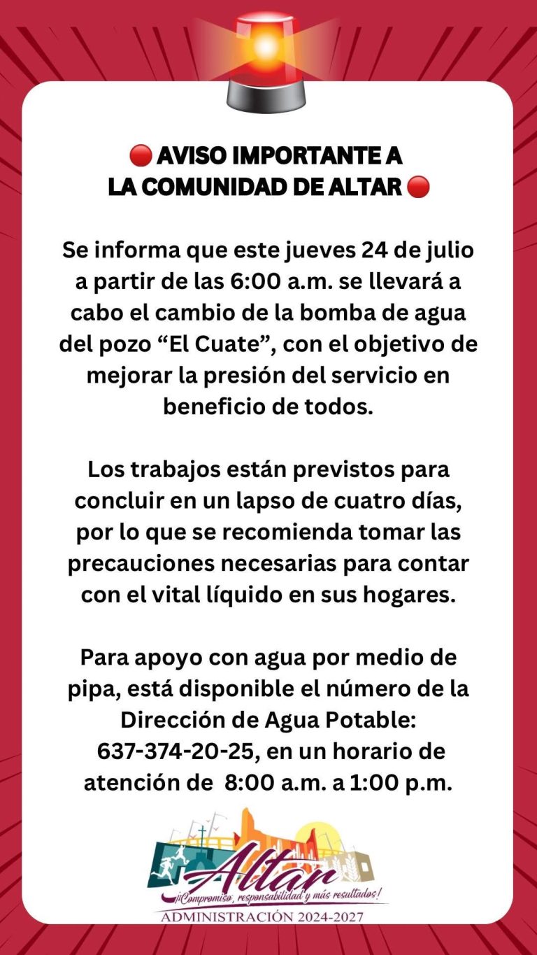 AVISO IMPORTANTE