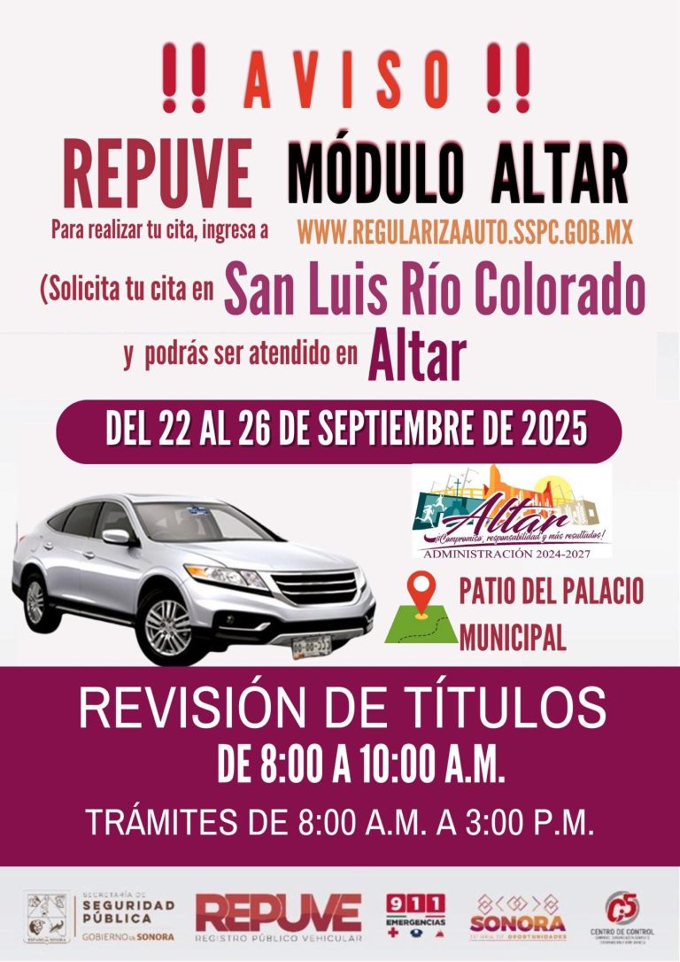 AVISO DE MÓDULO DE REPUVE