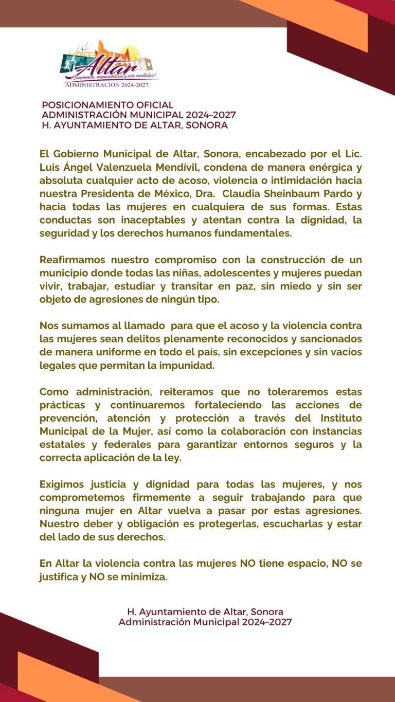 POSICIONAMIENTO OFICIAL