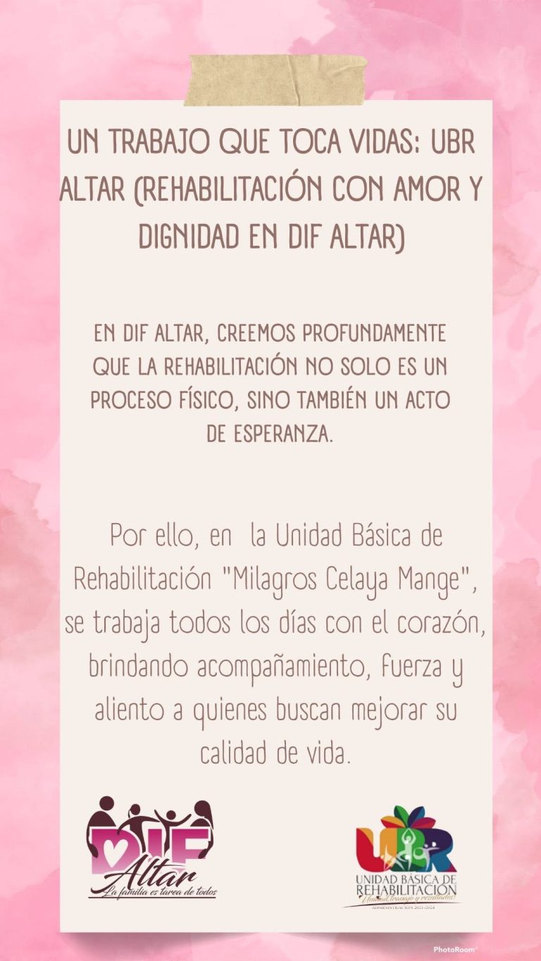 UNIDAD BÁSICA DE REHABILITACIÓN: SERVIR CON EL CORAZÓN