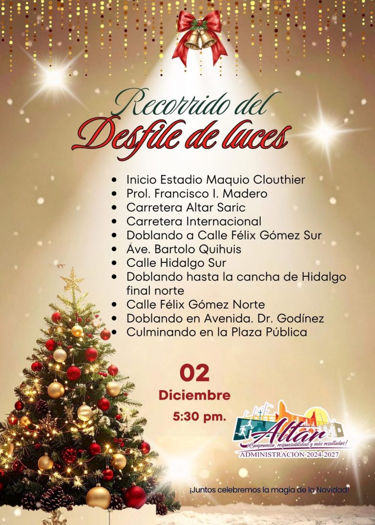 RECORRIDO DEL DESFILE DE LUCES