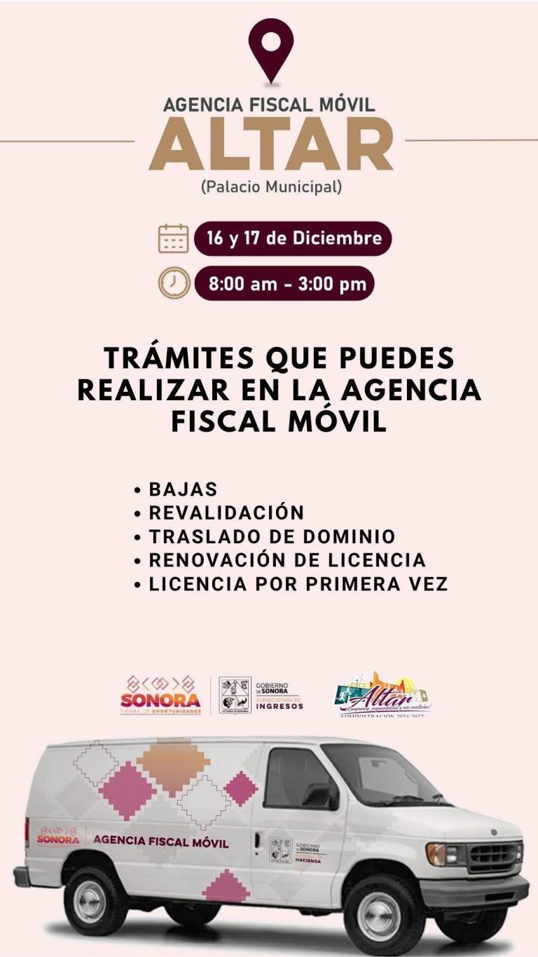 AGENCIA FISCAL MÓVIL EN ALTAR