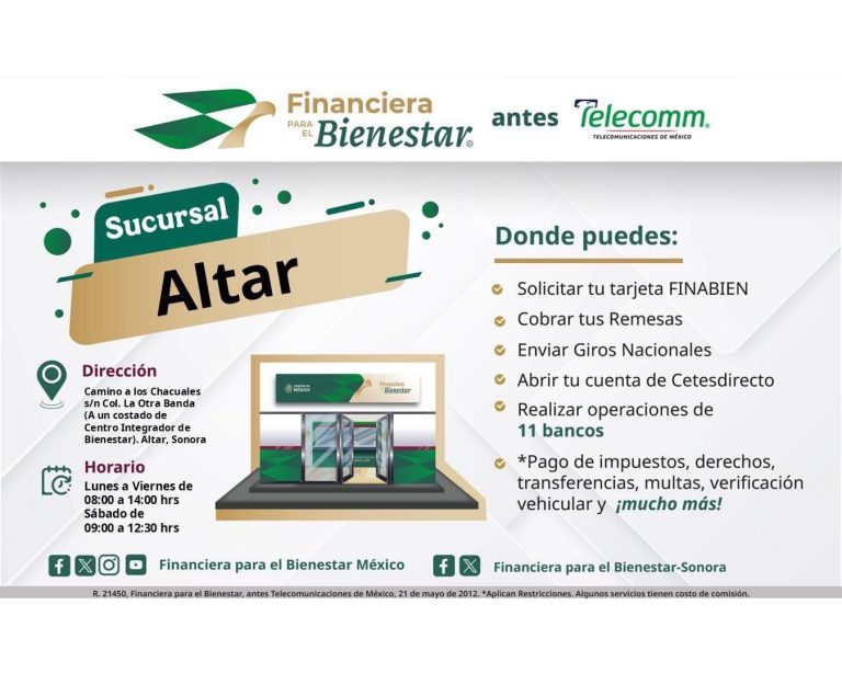 FINANCIERA DEL BIENESTAR EN ALTAR