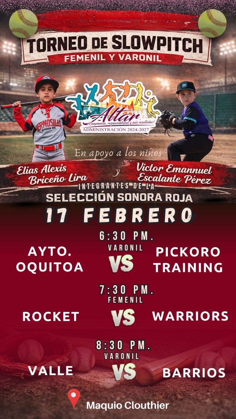 🥎ÉSTOS SON LOS ENCUENTROS DE ESTA SEMANA DEL TORNEO DE SLOWPITCH