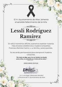 D.E.P.  LESSLI RODRÍGUEZ RAMÍREZ