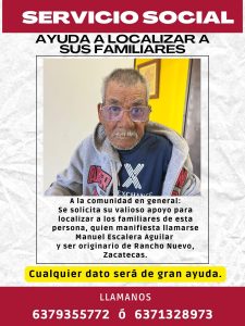 SERVICIO SOCIAL – MANUEL ESCALERA AGUILAR