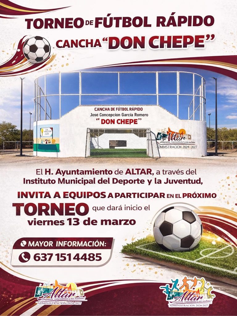 INVITACIÓN AL TORNEO DE FÚTBOL RÁPIDO