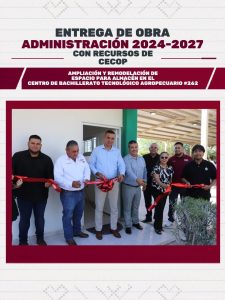 🏫 ENTREGA LA ADMINISTRACIÓN 2024-2027, OBRA EN CBTA #262